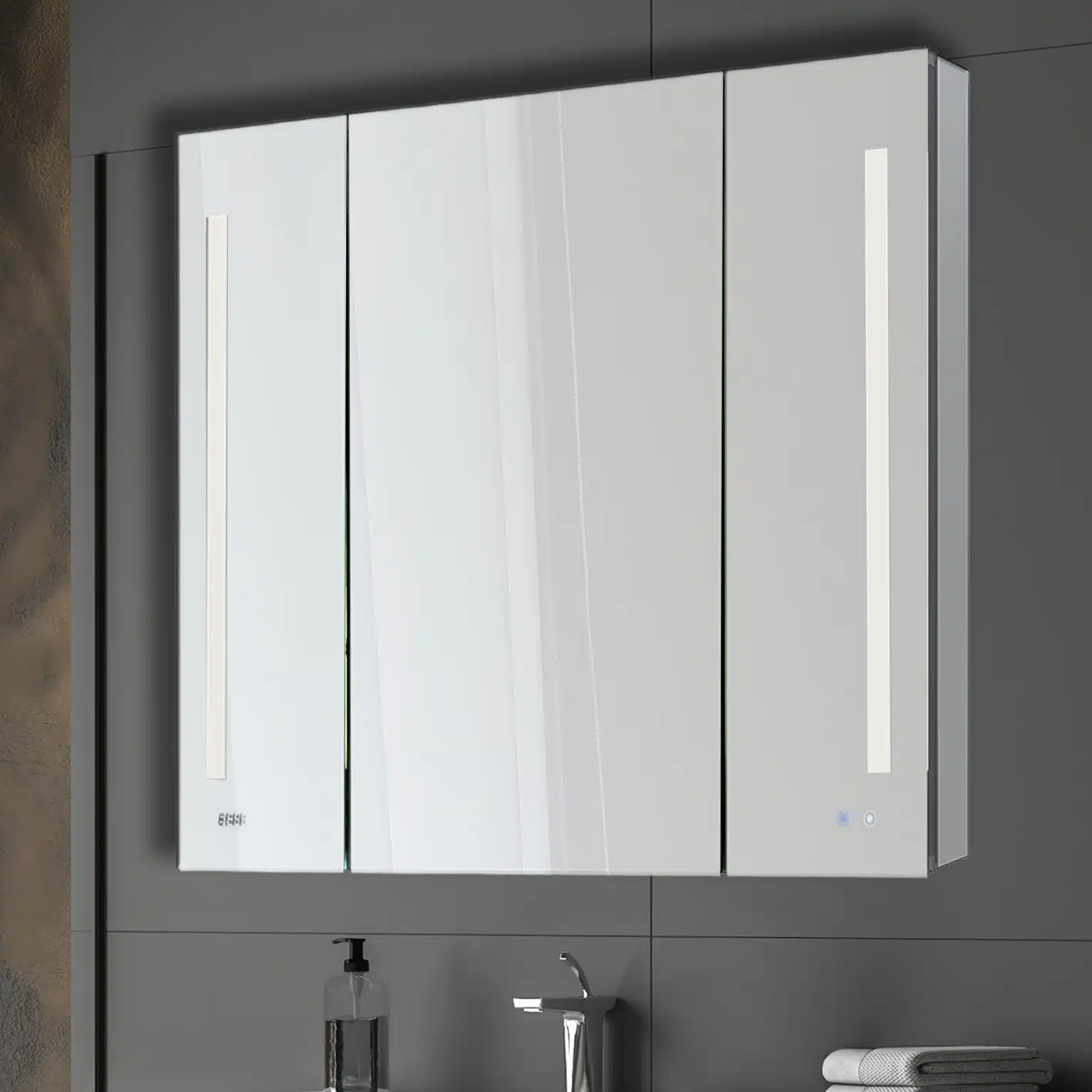 Signature Royale 48x36 LED Lighted Triple Door Medicine Cabinet Signature Royale 48x36 LED Lighted Triple Door Medicine Cabinet