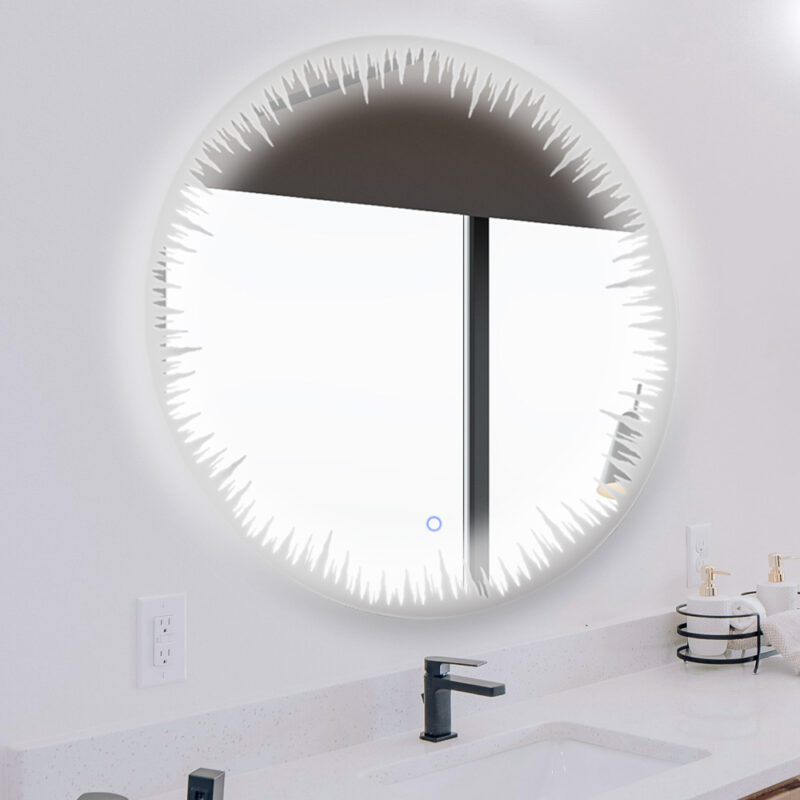 Flame 36 Inches LED Lighted Bathroom Mirror