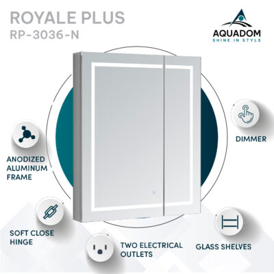 Royale Plus 30×36 LED Lighted Medicine Cabinet