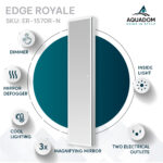 Edge Royale 15x70 Right Hinge LED Lighted Medicine Cabinet