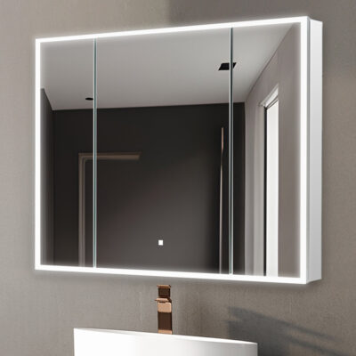 Edge Royale 40x32 LED Lighted Triple Door Medicine Cabinet