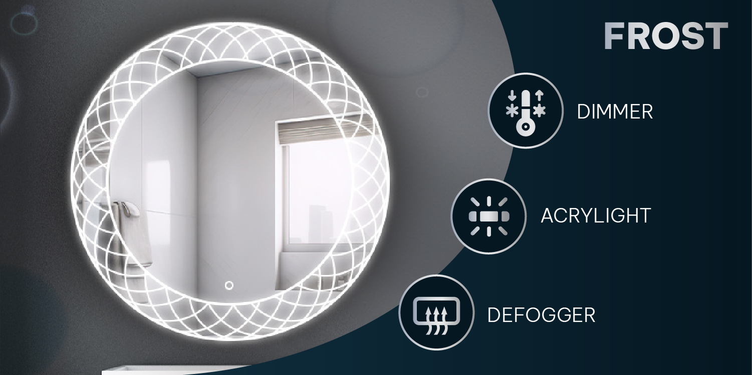 Frost Round LED Mirror For Bathroom Collection