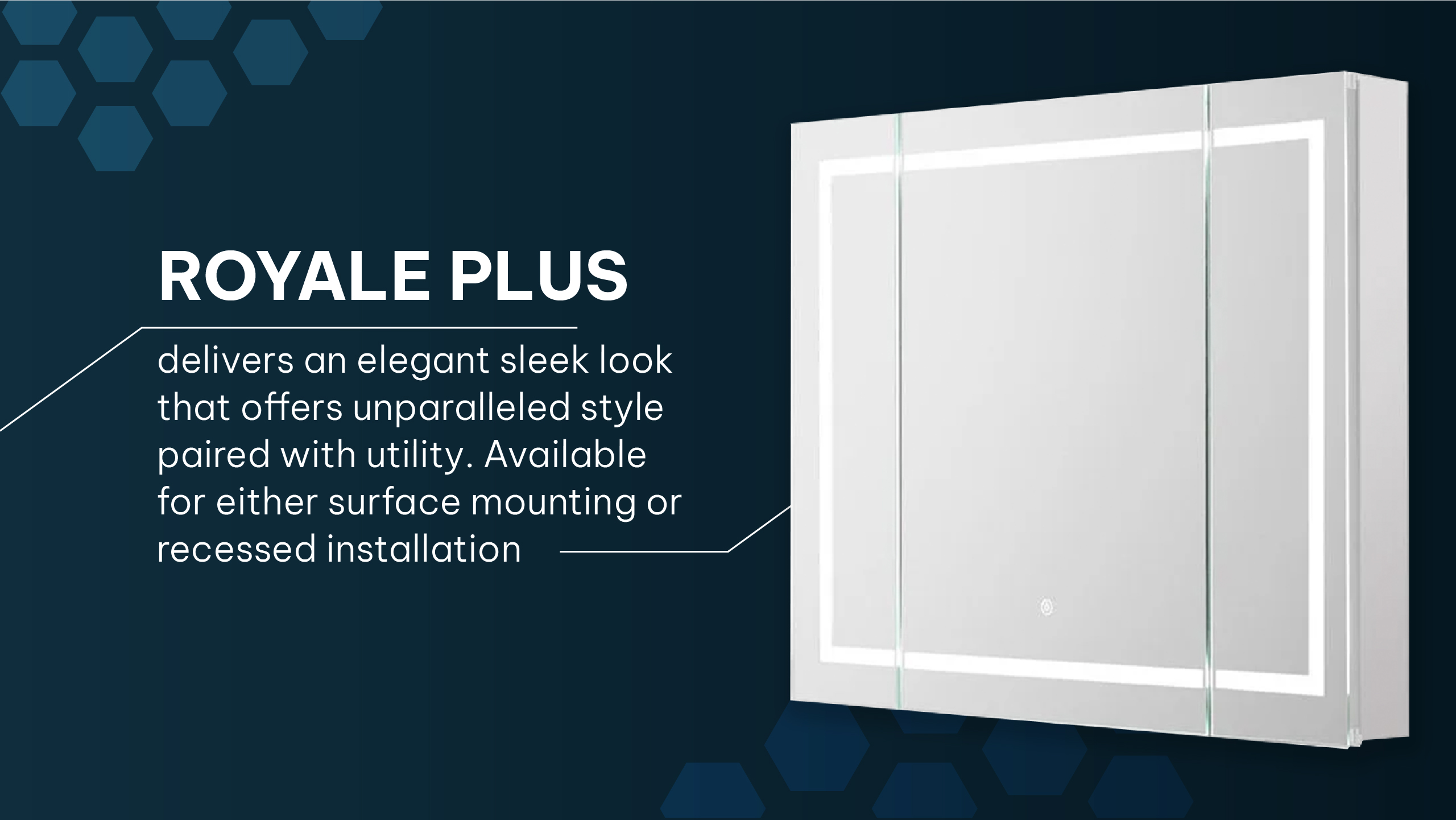 Royale Plus LED Medicine Cabinet Collection With Dimmer And Defogger