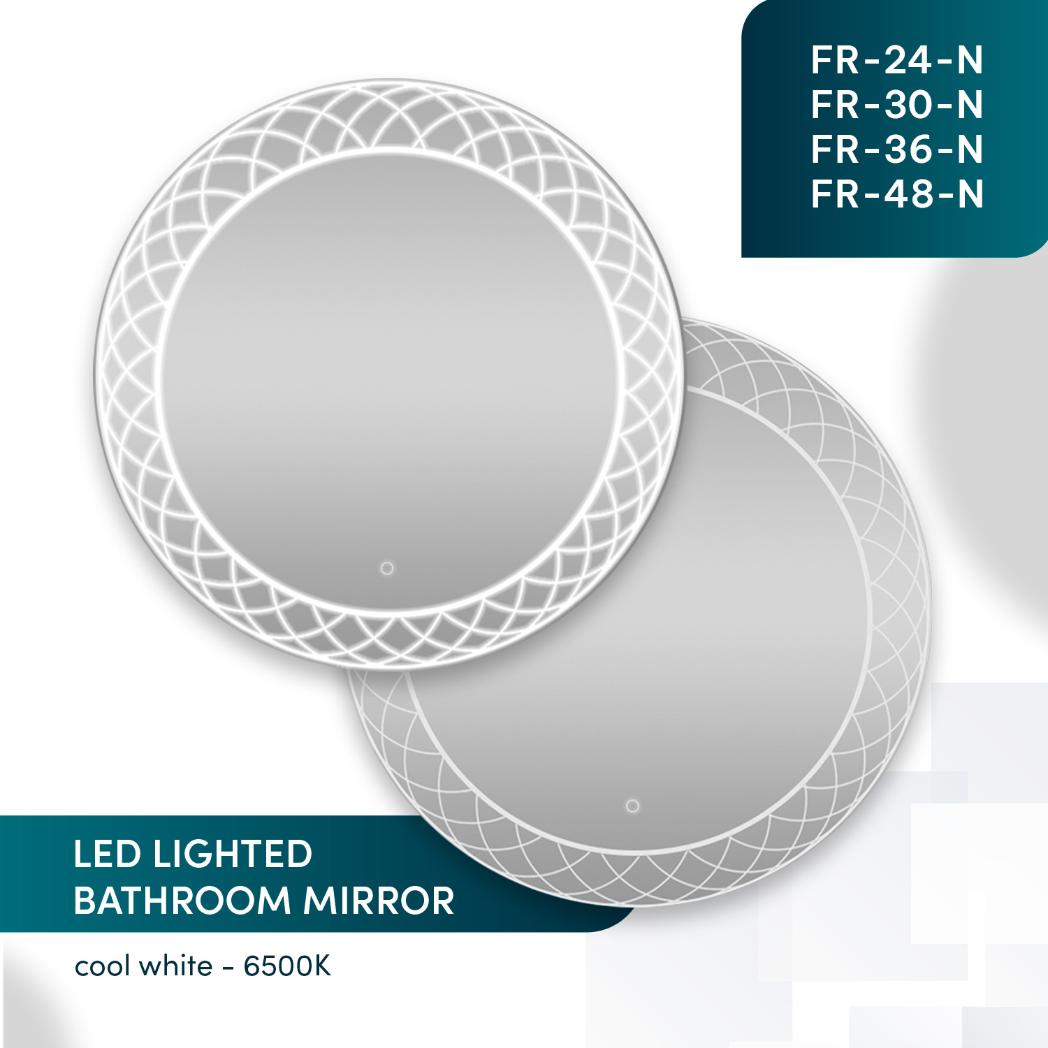 Frost Round LED Mirror For Bathroom Collection