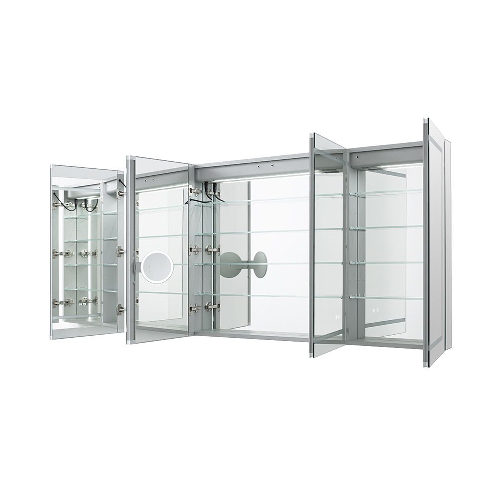 Adjustable Glass Shelves for Bathroom Organization