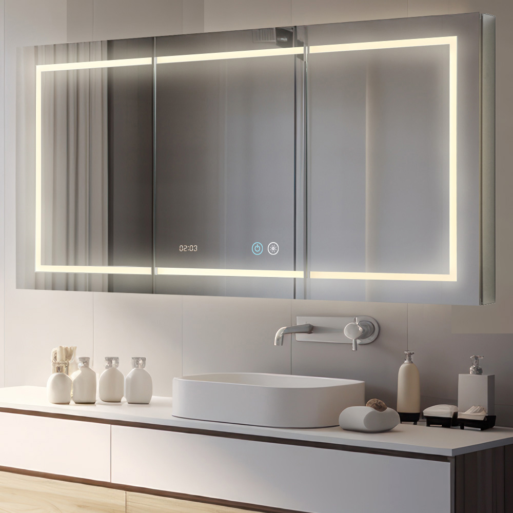 Bathroom Mirror with Digital Clock: Stay On Time with Aquadom