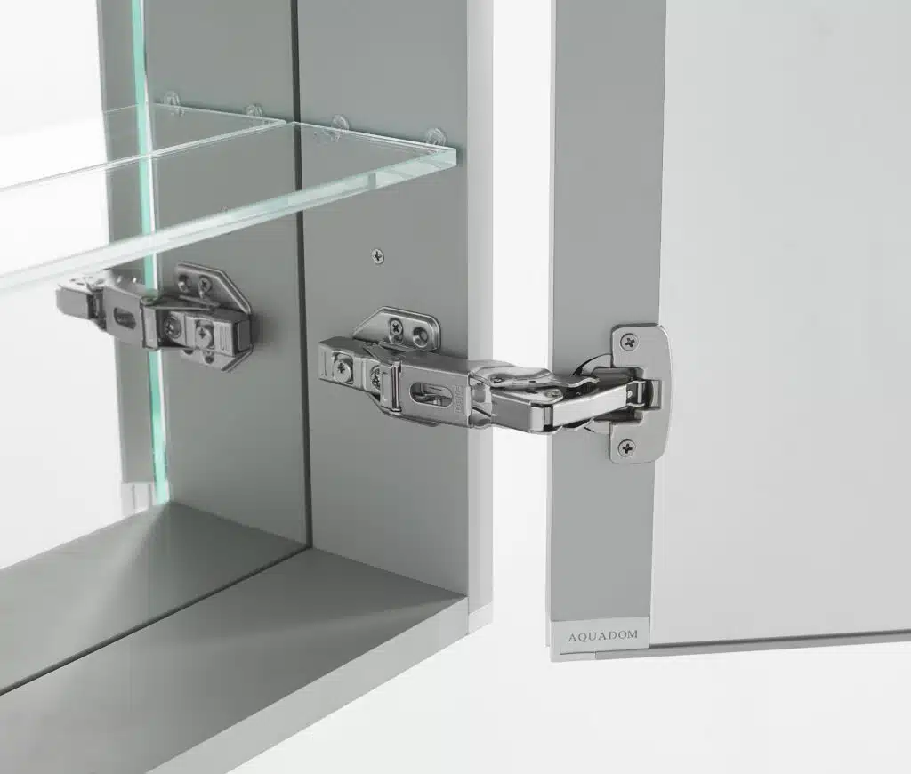 Soft-Close BLUM Hinges On Aquadom LED Cabinets