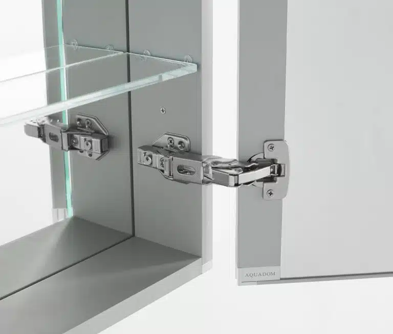 Soft-Close BLUM Hinges On Aquadom LED Cabinets