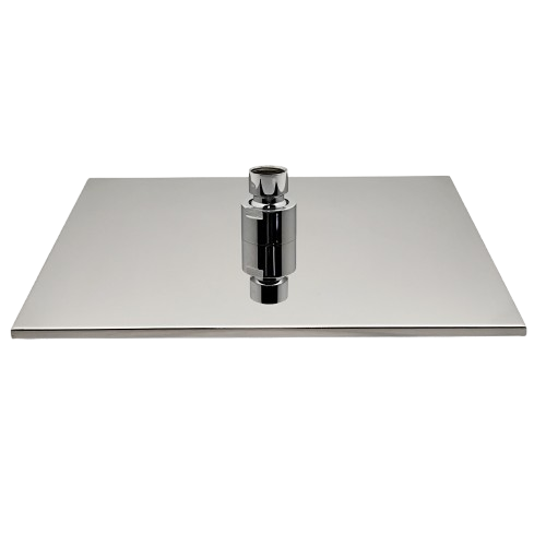 AQUADOM ZEN Three Function Thermostatic Exposed Shower System with Square 10"x10"x1/5" Rain Shower Head and 3 Functions Hand Shower and Tub Spout