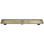 AQUADOM OCEANIC Linear Shower Drain Grid Cover, with hair strainer and adjustment feet, Marine-Grade 316 stainless steel