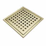 AQUADOM OCEANIC Square Shower Drain Grid Cover, with hair strainer, Marine-Grade 316 stainless steel