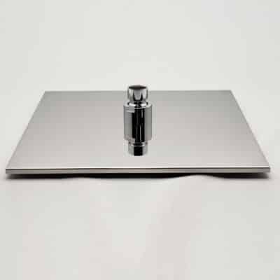 AQUADOM ZEN, 3 Function Thermostatic Exposed Shower Set with Square 10″x10″x1/5″ Rain Shower Head and 3 Functions Hand Shower in Chrome