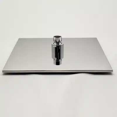 AQUADOM ZEN, 3 Function Thermostatic Exposed Shower Set with Square 10″x10″x1/5″ Rain Shower Head and 3 Functions Hand Shower in Chrome