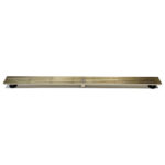 AQUADOM OCEANIC 47" Linear Shower Drain Grid Cover, with hair strainer, Marine-Grade 316 stainless steel in Brushed Gold