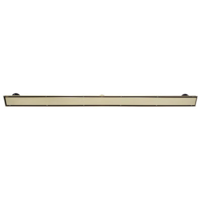 AQUADOM OCEANIC  47″ Linear Shower Drain Tile-In, with hair strainer, Marine-Grade 316 stainless steel in Brushed Gold
