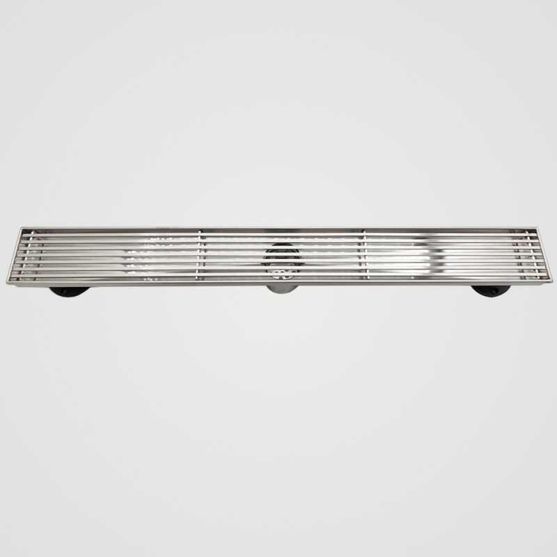 AQUADOM OCEANIC 24" Linear Shower Drain Grid Cover, with hair strainer and adjustment feet, Marine-Grade 316 stainless steel in Satin AQUADOM OCEANIC 24" Linear Shower Drain Grid Cover, with hair strainer and adjustment feet, Marine-Grade 316 stainless steel in Satin
