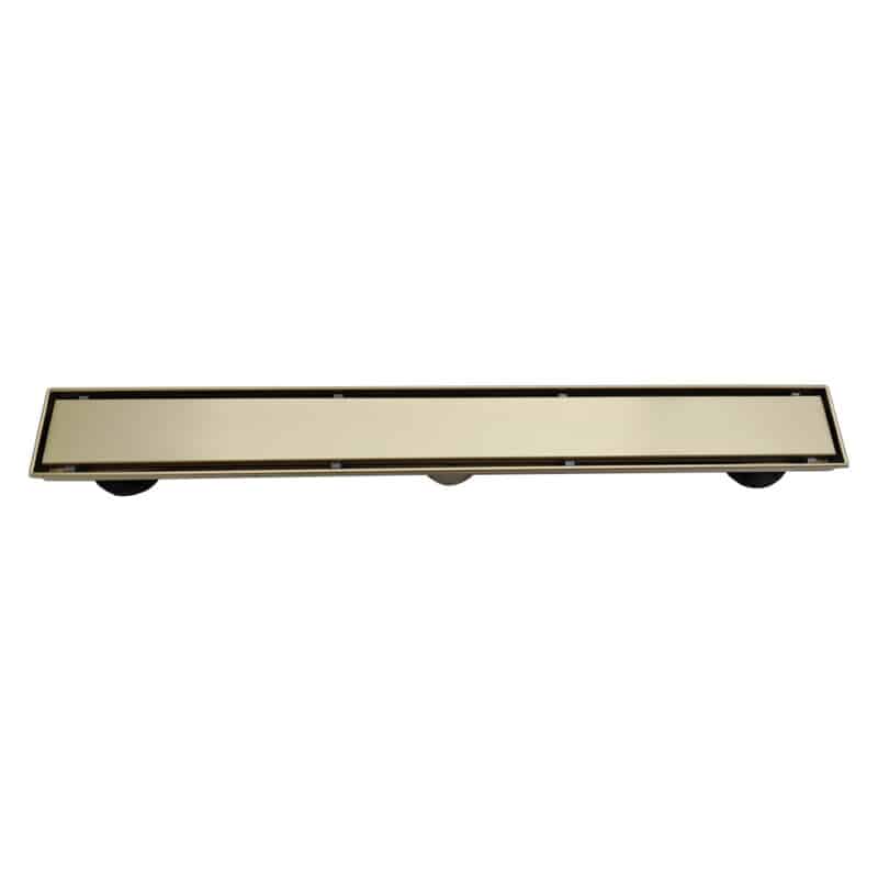 AQUADOM OCEANIC Linear Shower Drain Tile-In, with hair strainer and adjustment feet, Marine-Grade 316 stainless steel