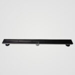AQUADOM OCEANIC 36" Linear Shower Drain Grid Cover, with hair strainer, Marine-Grade 316 stainless steel in Matte Black