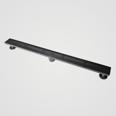 AQUADOM OCEANIC 36" Linear Shower Drain Grid Cover, with hair strainer, Marine-Grade 316 stainless steel in Matte Black