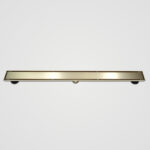 AQUADOM OCEANIC 24" Linear Shower Drain Tile-In, with hair strainer and adjustment feet, Marine-Grade 316 stainless steel in Brushed Gold (Copy)