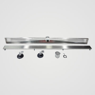 AQUADOM OCEANIC  36″ Linear Shower Drain Tile-In, with hair strainer, Marine-Grade 316 stainless steel in Satin
