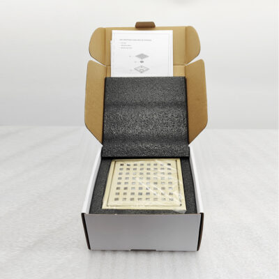AQUADOM OCEANIC 6"x6" Square Shower Drain Grid Cover, with hair strainer, Marine-Grade 316 stainless steel in Brushed Gold
