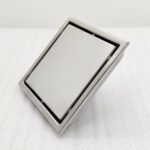 AQUADOM OCEANIC 6"x6" Square Shower Drain Tile-In, with hair strainer, Marine-Grade 316 stainless steel in Satin