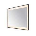  AQUADOM Lexington 48"x36"x2.28" LED Lighted Framed Mirror for Bathrooms with Defogger, Dimmer, Touch Control, 3 Color Lighting in Matte Black