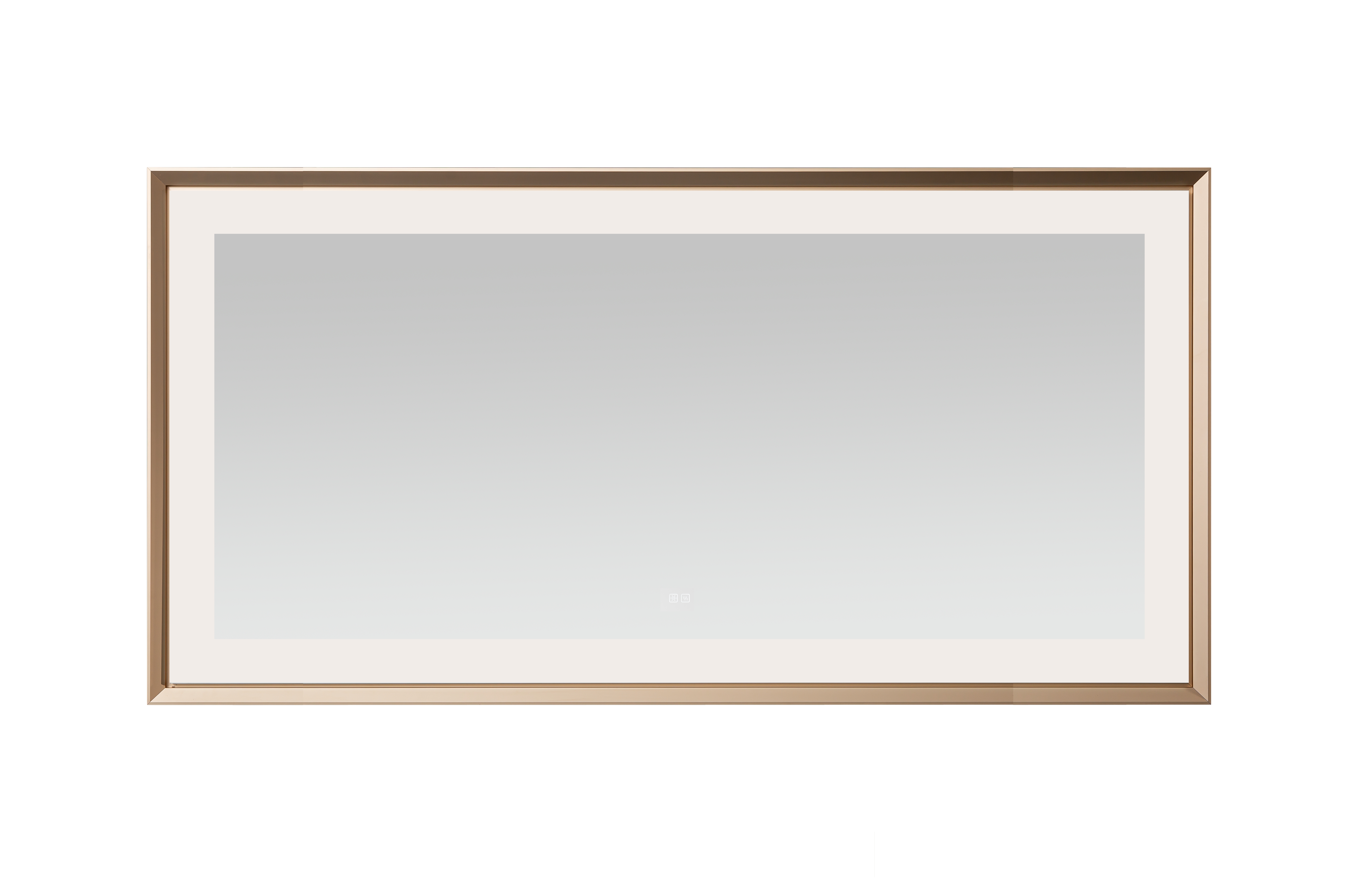 AQUADOM Madison 72"x36"x2.28" LED Lighted Framed Mirror for Bathrooms with Defogger, Dimmer, Touch Control, 3 Color Lighting in Brushed Gold  AQUADOM Madison 72"x36"x2.28" LED Lighted Framed Mirror for Bathrooms with Defogger, Dimmer, Touch Control, 3 Color Lighting in Brushed Gold