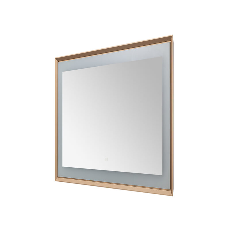  AQUADOM Madison 48"x36"x2.28" LED Lighted Framed Mirror for Bathrooms with Defogger, Dimmer, Touch Control, 3 Color Lighting in Brushed Gold