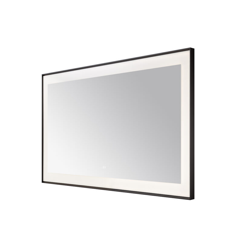  AQUADOM Lexington 60"x36"x2.28" LED Lighted Framed Mirror for Bathrooms with Defogger, Dimmer, Touch Control, 3 Color Lighting in Matte Black