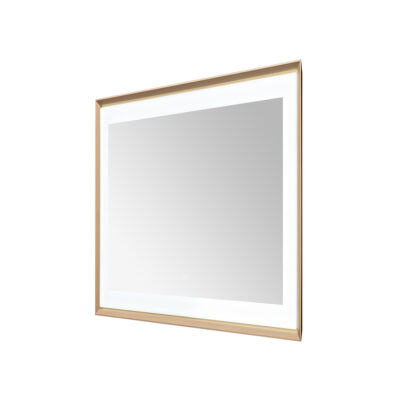  AQUADOM Madison 48"x36"x2.28" LED Lighted Framed Mirror for Bathrooms with Defogger, Dimmer, Touch Control, 3 Color Lighting in Brushed Gold