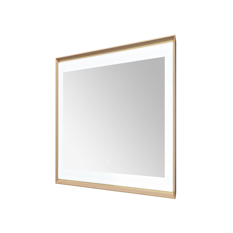  AQUADOM Madison 48"x36"x2.28" LED Lighted Framed Mirror for Bathrooms with Defogger, Dimmer, Touch Control, 3 Color Lighting in Brushed Gold