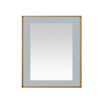  AQUADOM Lexington 30"x36"x2.28" LED Lighted Framed Mirror for Bathrooms with Defogger, Dimmer, Touch Control, 3 Color Lighting in Brushed Gold