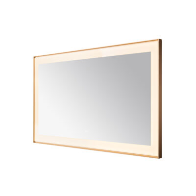  AQUADOM Lexington 60"x36"x2.28" LED Lighted Framed Mirror for Bathrooms with Defogger, Dimmer, Touch Control, 3 Color Lighting in Brushed Gold