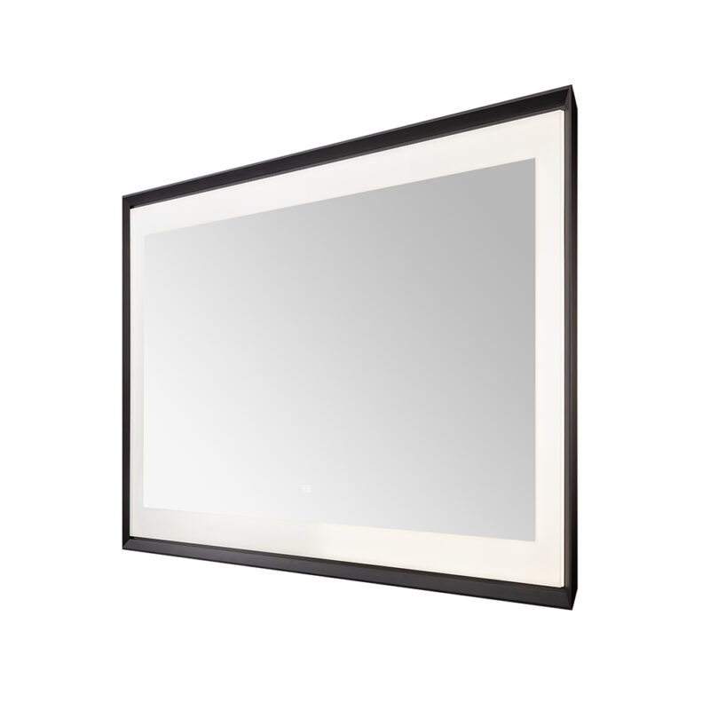  AQUADOM Madison 60"x36"x2.28" LED Lighted Framed Mirror for Bathrooms with Defogger, Dimmer, Touch Control, 3 Color Lighting in Matte Black