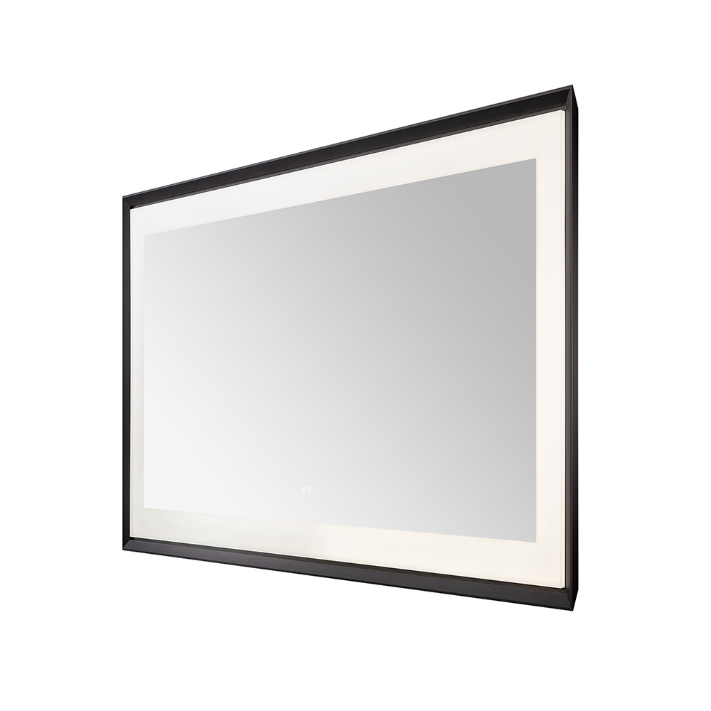 AQUADOM Madison 60"x36"x2.28" LED Lighted Framed Mirror for Bathrooms with Defogger, Dimmer, Touch Control, 3 Color Lighting in Matte Black  AQUADOM Madison 60"x36"x2.28" LED Lighted Framed Mirror for Bathrooms with Defogger, Dimmer, Touch Control, 3 Color Lighting in Matte Black