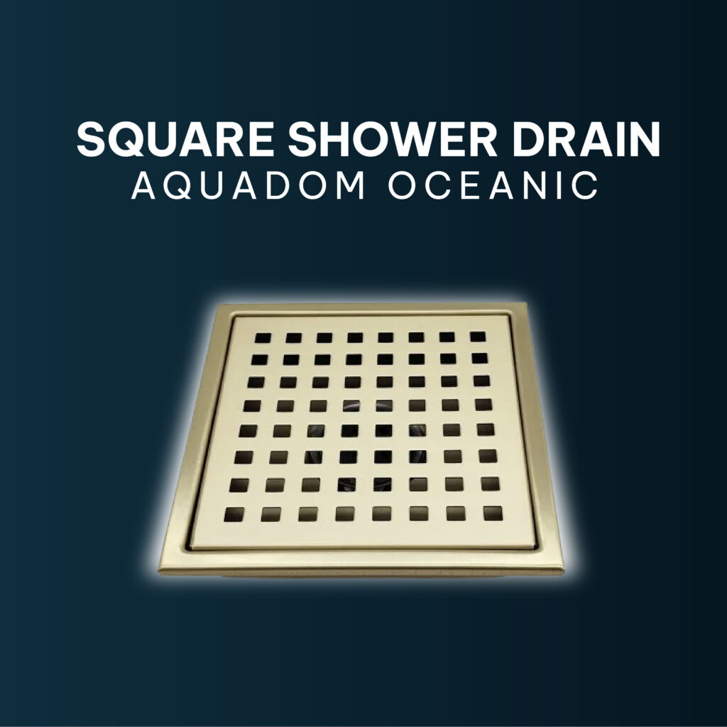 Aquadom Square Shower Drains – Luxury Design in Marine-Grade Stainless Steel