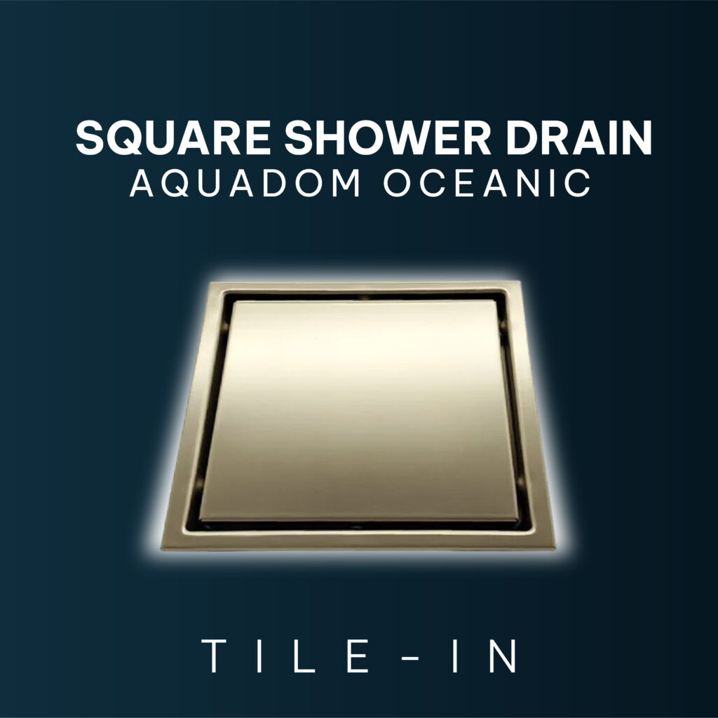 Aquadom Square Shower Drains – Luxury Design in Marine-Grade Stainless Steel