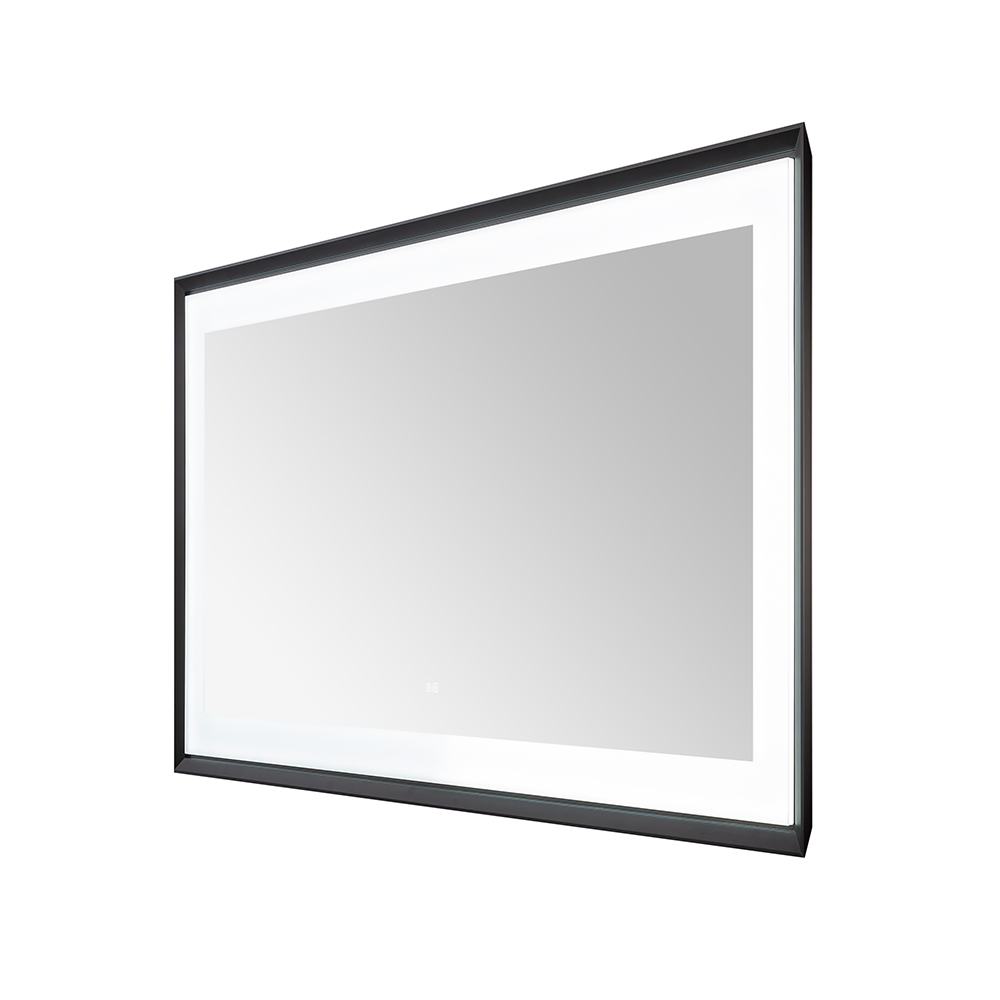 AQUADOM Madison 60"x36"x2.28" LED Lighted Framed Mirror for Bathrooms with Defogger, Dimmer, Touch Control, 3 Color Lighting in Matte Black  AQUADOM Madison 60"x36"x2.28" LED Lighted Framed Mirror for Bathrooms with Defogger, Dimmer, Touch Control, 3 Color Lighting in Matte Black