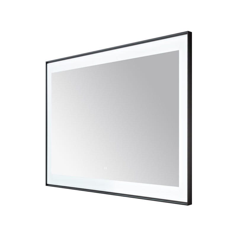  AQUADOM Lexington 48"x36"x2.28" LED Lighted Framed Mirror for Bathrooms with Defogger, Dimmer, Touch Control, 3 Color Lighting in Matte Black