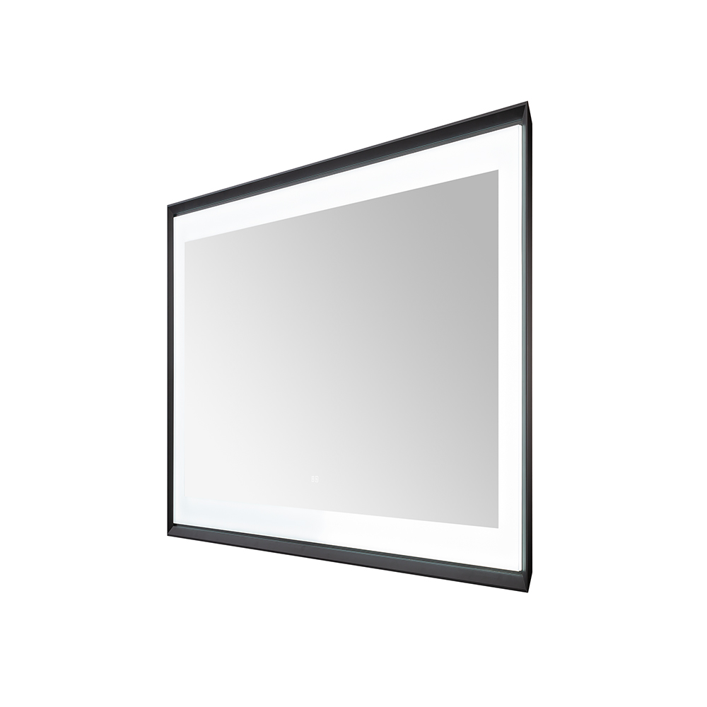 AQUADOM Madison 48"x36"x2.28" LED Lighted Framed Mirror for Bathrooms with Defogger, Dimmer, Touch Control, 3 Color Lighting in Matte Black  AQUADOM Madison 48"x36"x2.28" LED Lighted Framed Mirror for Bathrooms with Defogger, Dimmer, Touch Control, 3 Color Lighting in Matte Black