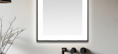  AQUADOM Lexington 30"x36"x2.28" LED Lighted Framed Mirror for Bathrooms with Defogger, Dimmer, Touch Control, 3 Color Lighting in Matte Black