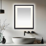  AQUADOM Madison 30"x36"x2.28" LED Lighted Framed Mirror for Bathrooms with Defogger, Dimmer, Touch Control, 3 Color Lighting in Matte Black