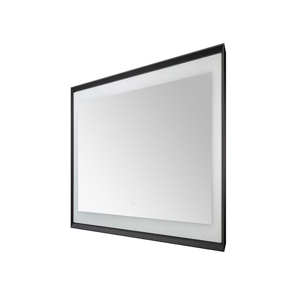 AQUADOM Madison 48"x36"x2.28" LED Lighted Framed Mirror for Bathrooms with Defogger, Dimmer, Touch Control, 3 Color Lighting in Matte Black  AQUADOM Madison 48"x36"x2.28" LED Lighted Framed Mirror for Bathrooms with Defogger, Dimmer, Touch Control, 3 Color Lighting in Matte Black