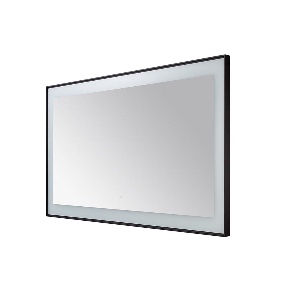 AQUADOM Lexington 60"x36"x2.28" LED Lighted Framed Mirror for Bathrooms with Defogger, Dimmer, Touch Control, 3 Color Lighting in Matte Black  AQUADOM Lexington 60"x36"x2.28" LED Lighted Framed Mirror for Bathrooms with Defogger, Dimmer, Touch Control, 3 Color Lighting in Matte Black