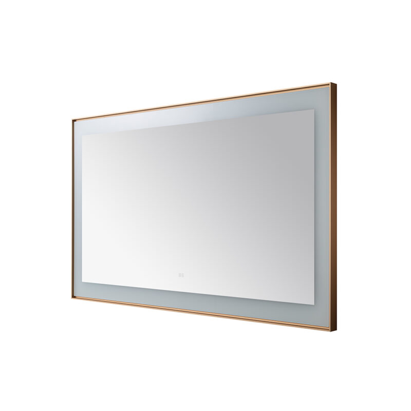  AQUADOM Lexington 60"x36"x2.28" LED Lighted Framed Mirror for Bathrooms with Defogger, Dimmer, Touch Control, 3 Color Lighting in Brushed Gold