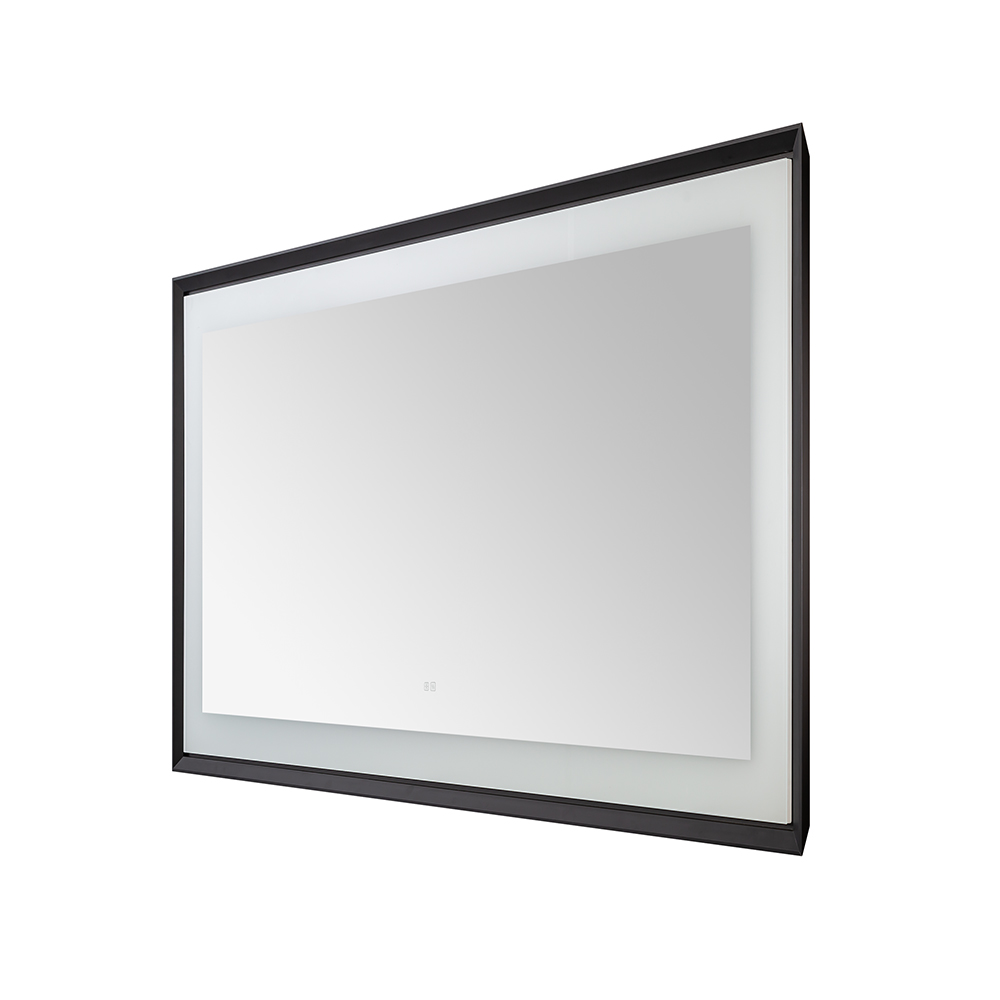 AQUADOM Madison 60"x36"x2.28" LED Lighted Framed Mirror for Bathrooms with Defogger, Dimmer, Touch Control, 3 Color Lighting in Matte Black  AQUADOM Madison 60"x36"x2.28" LED Lighted Framed Mirror for Bathrooms with Defogger, Dimmer, Touch Control, 3 Color Lighting in Matte Black