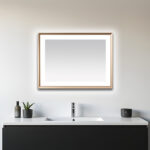  AQUADOM Madison 48"x36"x2.28" LED Lighted Framed Mirror for Bathrooms with Defogger, Dimmer, Touch Control, 3 Color Lighting in Brushed Gold