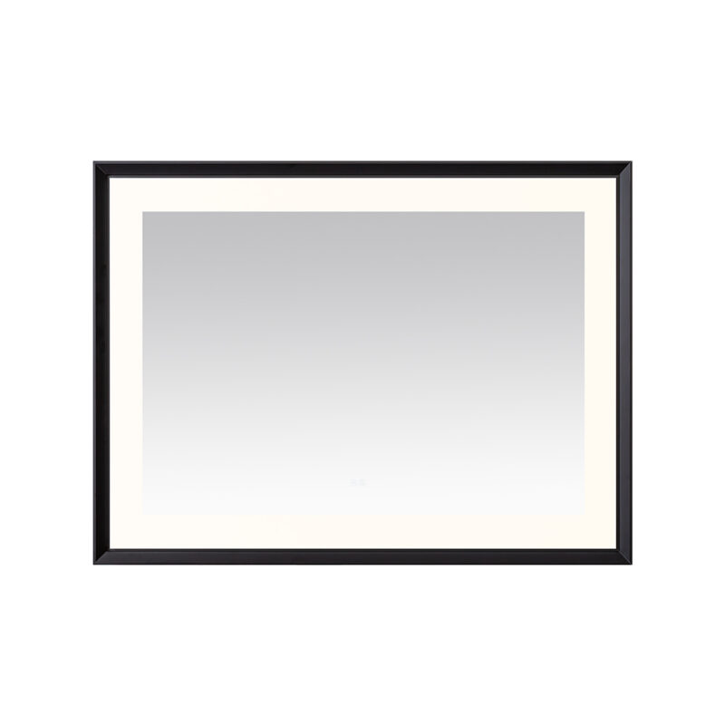  AQUADOM Madison 48"x36"x2.28" LED Lighted Framed Mirror for Bathrooms with Defogger, Dimmer, Touch Control, 3 Color Lighting in Matte Black